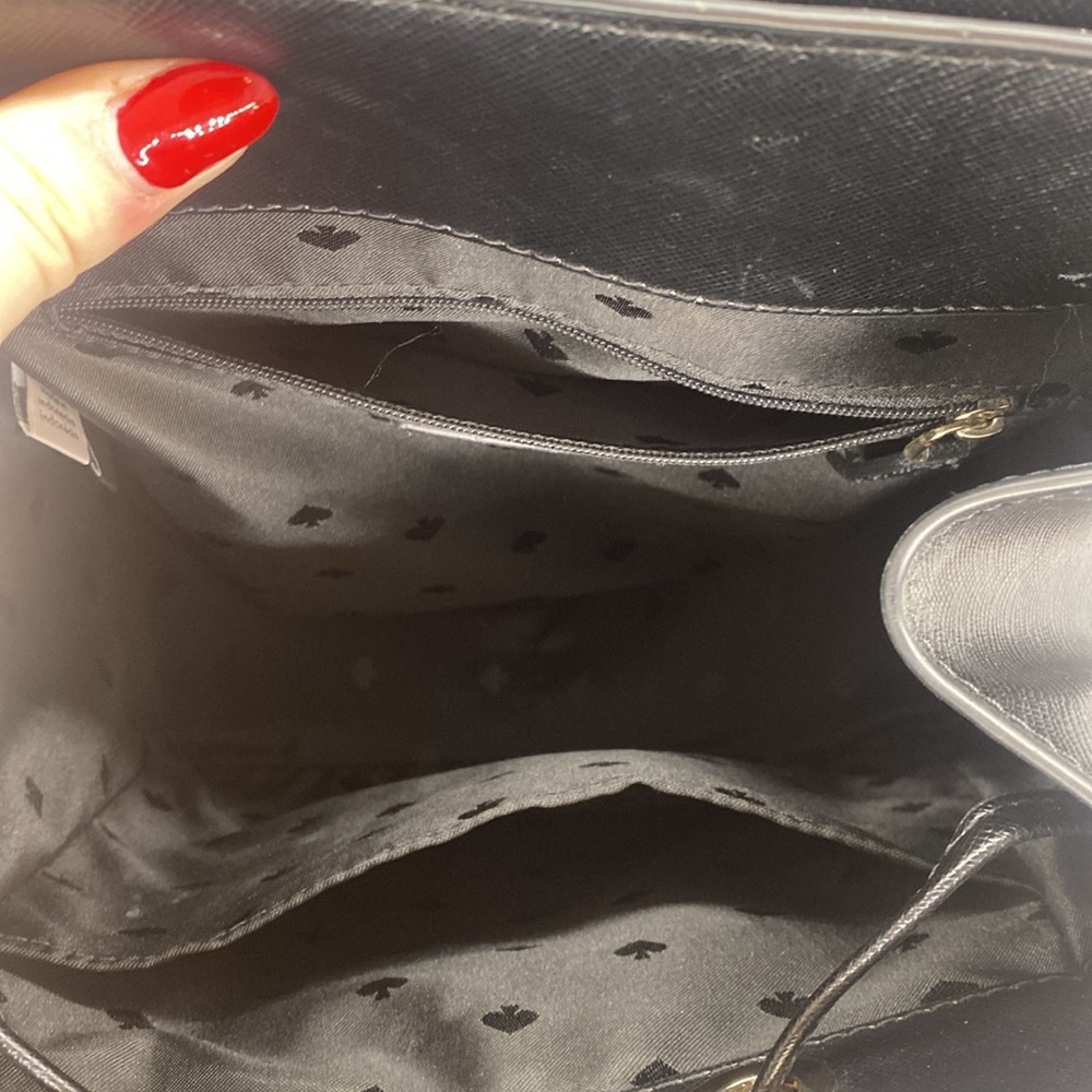 Kate Spade Lizzie Medium Flap Backpack- Black - Picture 6 of 12